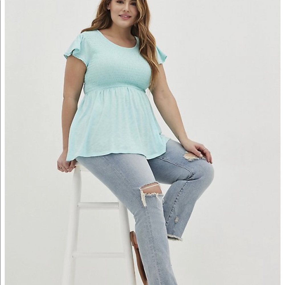 Torrid Smocked Babydoll Top
